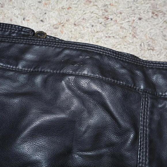 Levi's Men's Faux Leather Sherpa Lined Aviator Bomber Jacket Small Black Classic - Picture 6 of 10